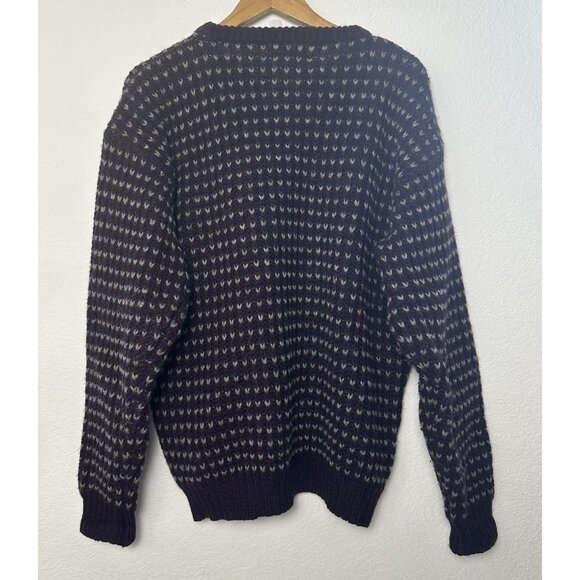 Vintage 90s Woolrich Wool Crewneck Sweater Birdseye Purple Men’s XL Grandpacore - Picture 3 of 9
